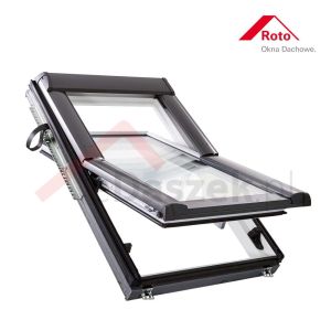 Okno ROTO otwierane w połowie osi obrotu PCV R68C K WD z pakietem 2-szybowym Comfort