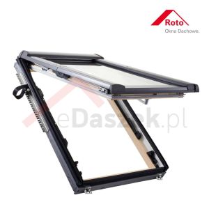 Okno ROTO uchylno-wysokoosiowe Drewniane R88C H WD z pakietem 2-szybowym Comfort