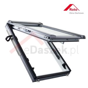 Okno ROTO uchylno-wysokoosiowe PCV R88C K WD z pakietem 2-szybowym Comfort