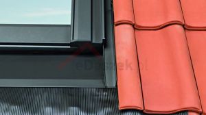 Kołnierz ROTO do okna seria Q z WD ETW (EDJ) do obniżonego montażu w pokryciach profilowanych i płaskich o grubości od 1,5 cm do 9 cm