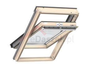 Okno VELUX otwierane w połowie osi obrotu Drewniane GLL 1064 górne otwieranie z pakietem 3-szybowym Standard Plus