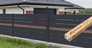 Stalowy system ogrodzeń Variante 100 2mb ogrodzenia Sztachety Paczka z Twoim ogrodzeniem Budmat 
