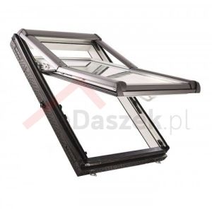 Okno ROTO o podwyższonej osi obrotu PCV R79 K WD z pakietem 3-szybowym Standard