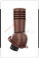 Kominek wentylacyjny Ecoline do blachodachówki profil F fi 125mm brąz RAL 8017.PNG